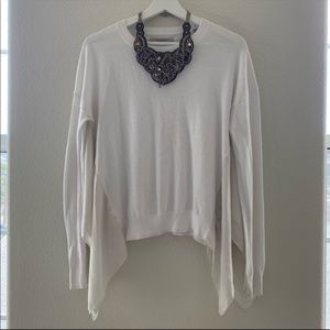 All Saints Cascading White Blouse